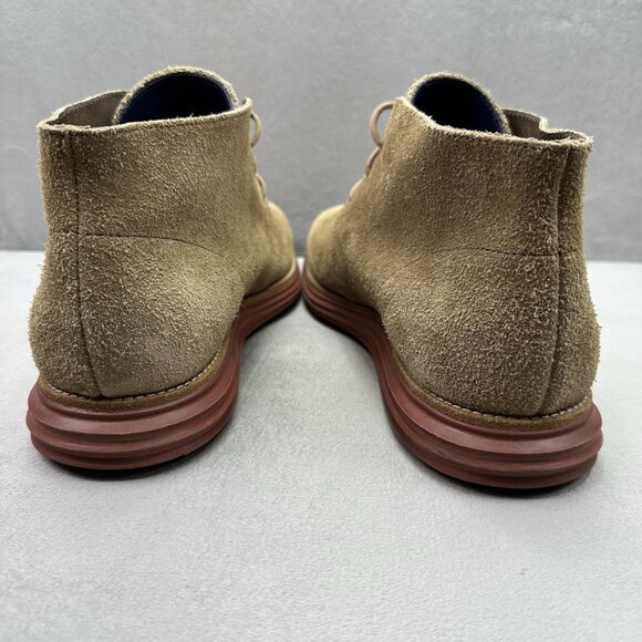 Cole Haan LunarGrand Mens Size 12 (M) Chukka Boots Tan Suede Lace-Up C11184 - Picture 4 of 8